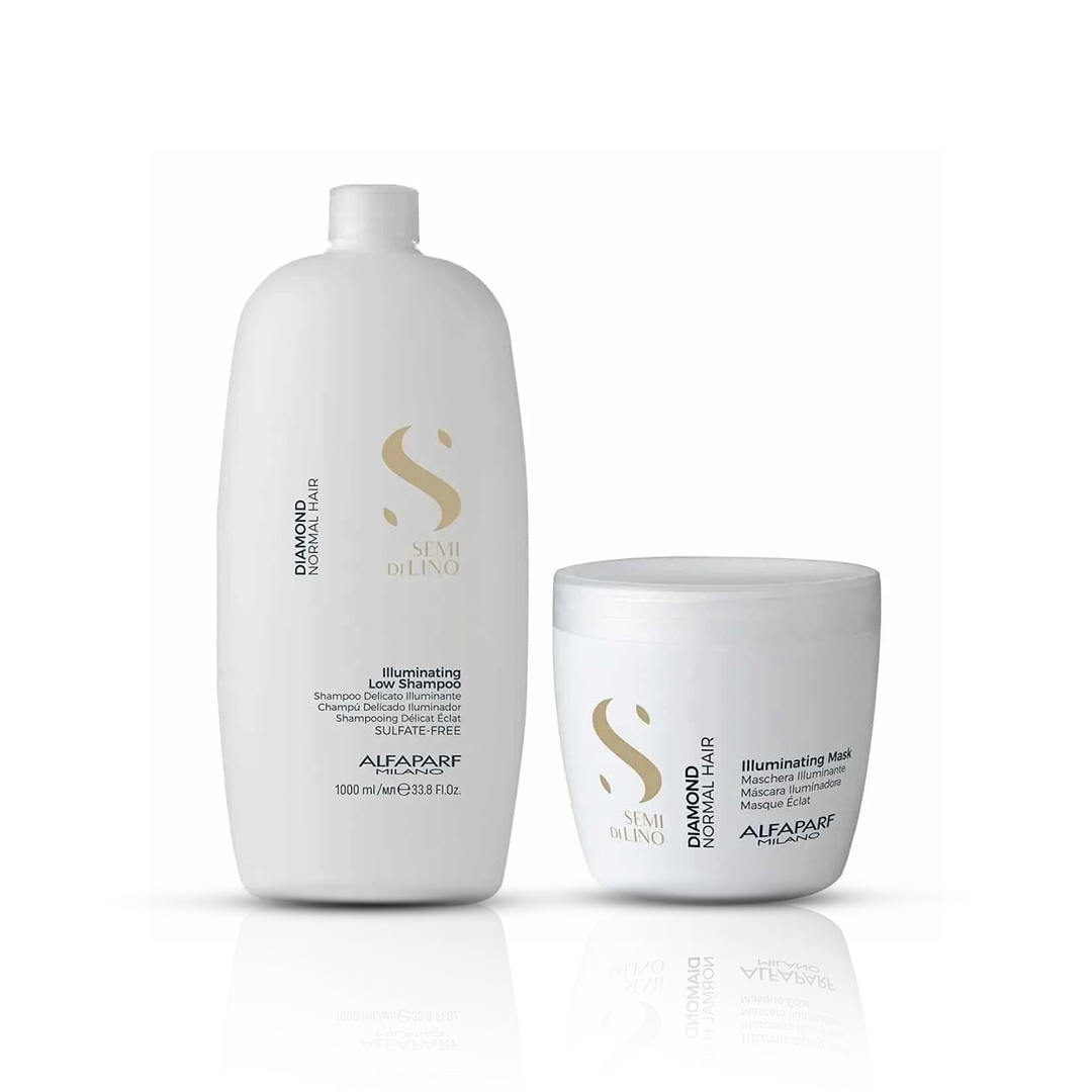 SEMI DI LINO – Pack Diamond Dúo Shampoo + Mask Alfaparf