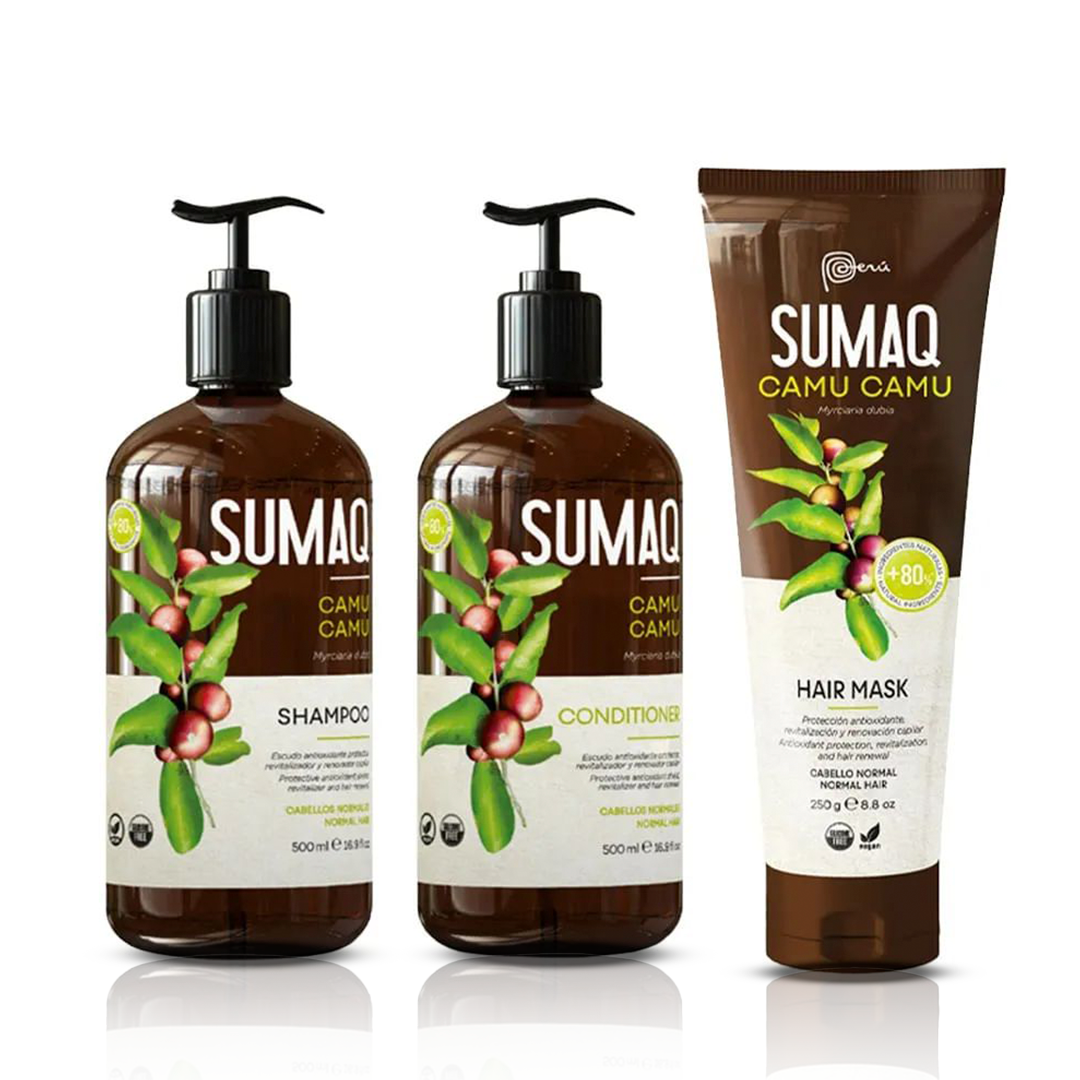 Pack Shampoo + Acondicionador + Máscara de Camu Camu Sumaq