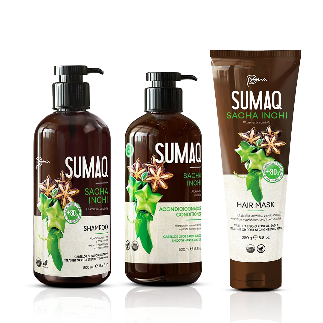 Pack Shampoo + Acondicionador + Máscara de sacha inchi Sumaq
