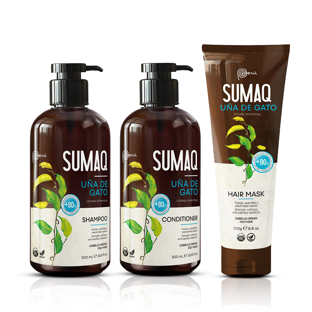 Pack Shampoo + Acondicionador + Máscara de Uña de Gato sumaq