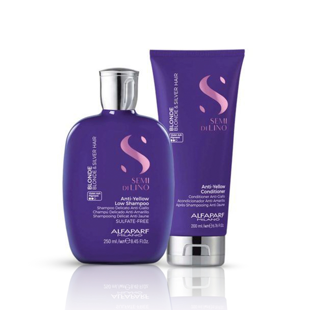 SEMI DI LINO – Pack Blonde Anti Yellow Shampoo + Conditioner Alfaparf